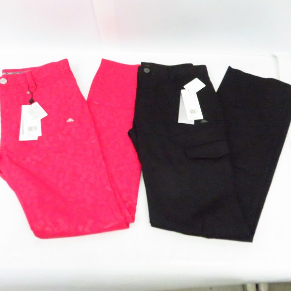 実際に弊社で買取させて頂いた【未使用】KAPPA/カッパ ゴルフ パンツ チェック/ブラック/ピンク/柄物等 サイズ79 5点セットの画像 2枚目
