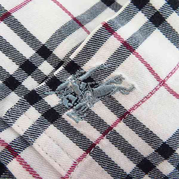実際に弊社で買取させて頂いたBURBERRY LONDON/バーバリーロンドン ホース刺繍 チェック柄 半袖シャツ Sの画像 3枚目