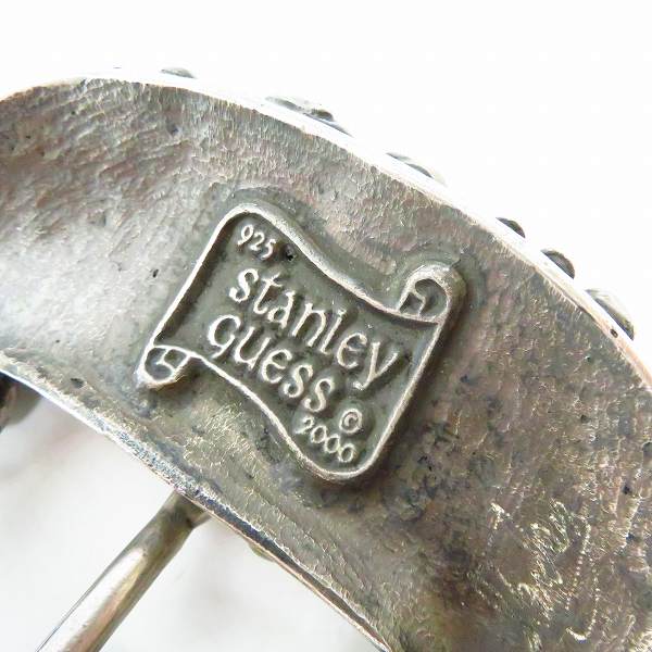 実際に弊社で買取させて頂いたSTANLEY GUESS/スタンリーゲス 1ピースレザーベルトw/マルチスカルバックル ロゴプレートセットの画像 3枚目