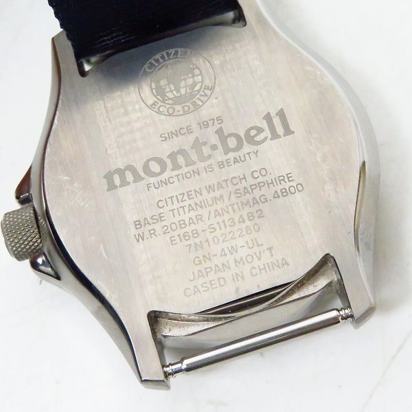実際に弊社で買取させて頂いたCITIZEN×mont-bell/シチズン×モンベル エコ・ドライブ PROMASTER ソーラー E168-S113482/BN0121-26Yの画像 3枚目