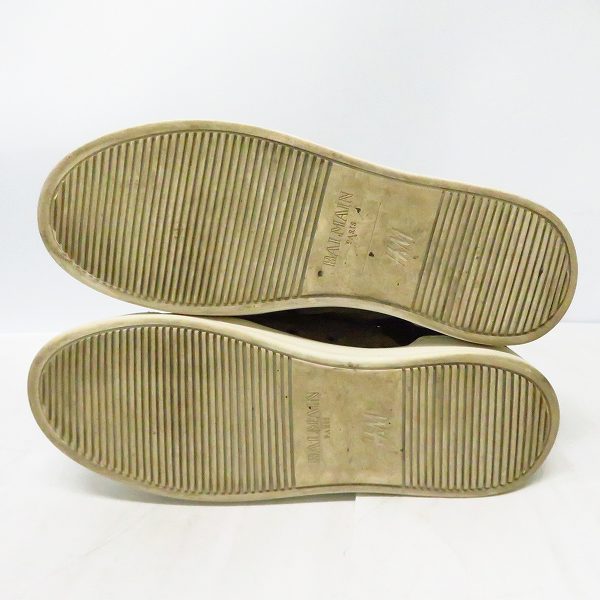 実際に弊社で買取させて頂いたBALMAIN×H＆M/バルマン×エイチアンドエム ハイカットスニーカー/EUR43の画像 2枚目