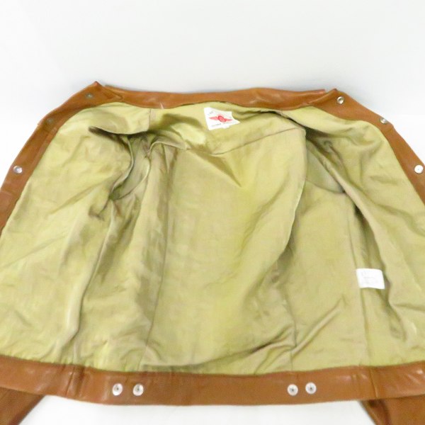 実際に弊社で買取させて頂いたTHE FLAT HEAD/フラットヘッド ディアスキン レザージャケット/42の画像 2枚目