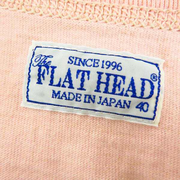 実際に弊社で買取させて頂いた【未使用】FLAT HEAD/フラットヘッド Tシャツ RIDERS ASSOC ライトピンク THC-223/40の画像 2枚目