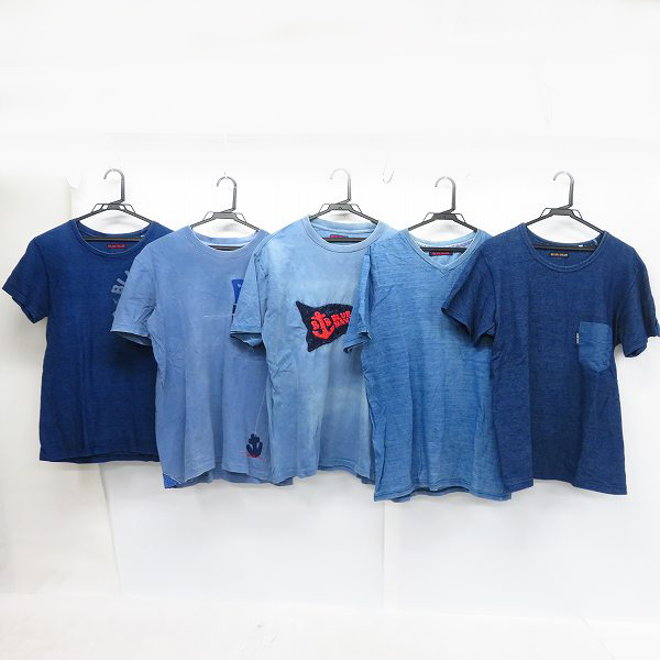 実際に弊社で買取させて頂いたBLUE BLUE/ブルーブルー ハーフスリーブ/半袖 カットソー/Tシャツ Size：1/2/3 5点セット