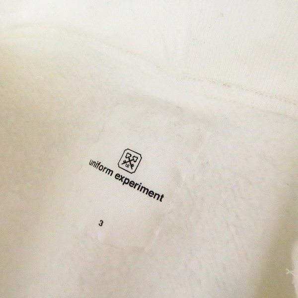 実際に弊社で買取させて頂いたuniform experiment/ユニフォームエクスペリメント 20SS UFM HOODIE ロゴ フーディ パーカー UE-200023 3の画像 2枚目