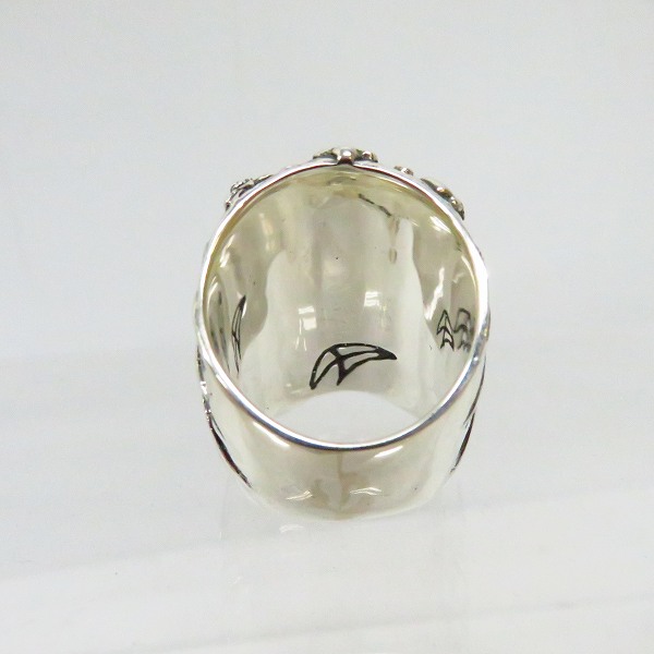 実際に弊社で買取させて頂いた【ギャラ】CRAZY PIG/クレイジーピッグ EL MUERTO MEXICAN SKULL/エルムエルト メキシカンスカル リング ＃990/19.5号の画像 2枚目