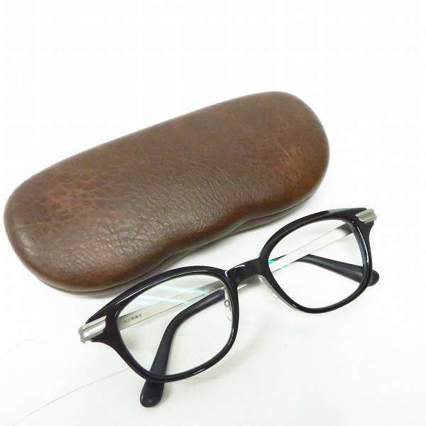 実際に弊社で買取させて頂いた白山眼鏡店/ハクサンガンキョウテン ウェリントン型 眼鏡/メガネフレームの画像 6枚目