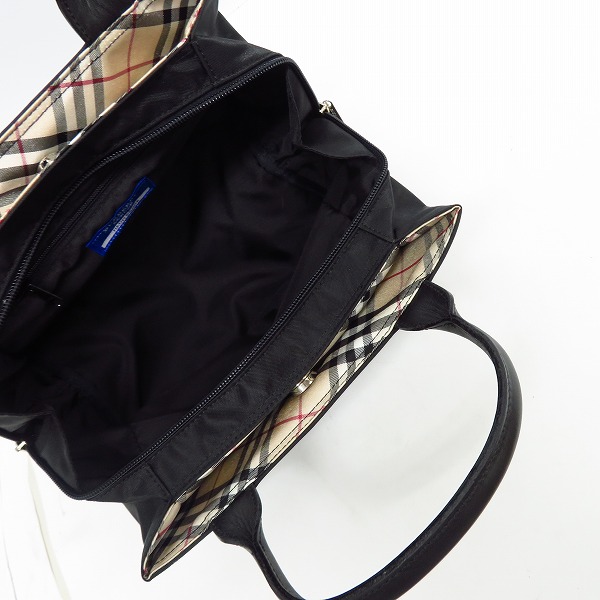 実際に弊社で買取させて頂いた【未使用】BURBERRY  BLUE LABEL/バーバリーブルーレーベル ハンドバッグ ナイロン ハンドルレザー ブラック/ZA436-401-09の画像 3枚目