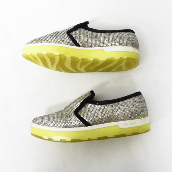 実際に弊社で買取させて頂いたJIMMY CHOO/ジミーチュウ Brooklyn ラメ加工 スニーカー/36の画像 3枚目