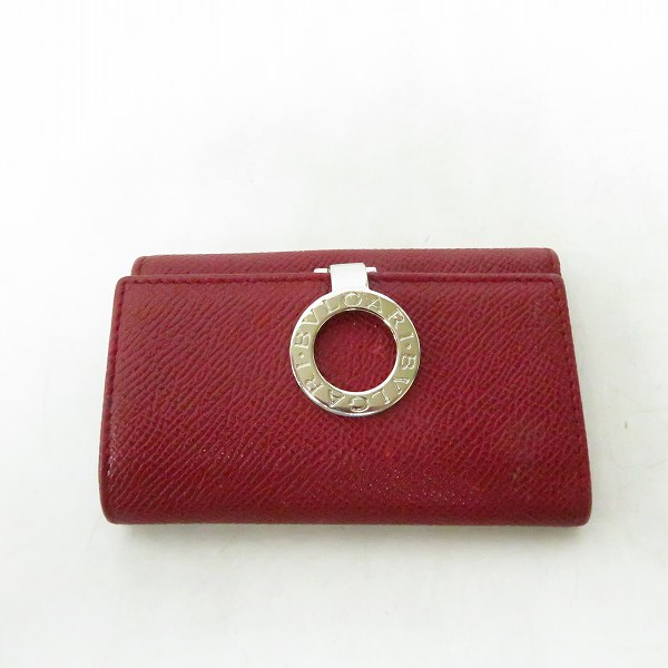 実際に弊社で買取させて頂いた【難有り】BVLGARI/ブルガリ レザー キーケース レッド/赤