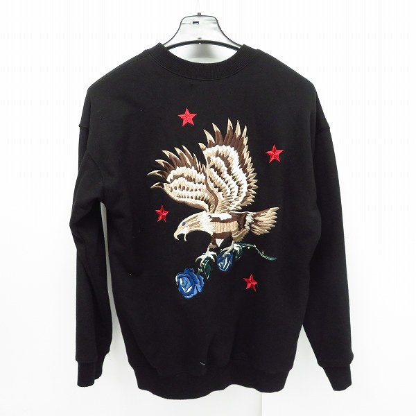 実際に弊社で買取させて頂いたDIET BUTCHER SLIM SKIN/ダイエットブッチャースリムスキン 16AW chocolate jesus 鷹刺繍 プルオーバースウェット 1の画像 1枚目