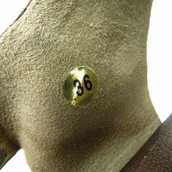 実際に弊社で買取させて頂いたMARNI/マルニ レディース レザー スタッズ サンダル ブラウン×シルバー/36の画像 5枚目