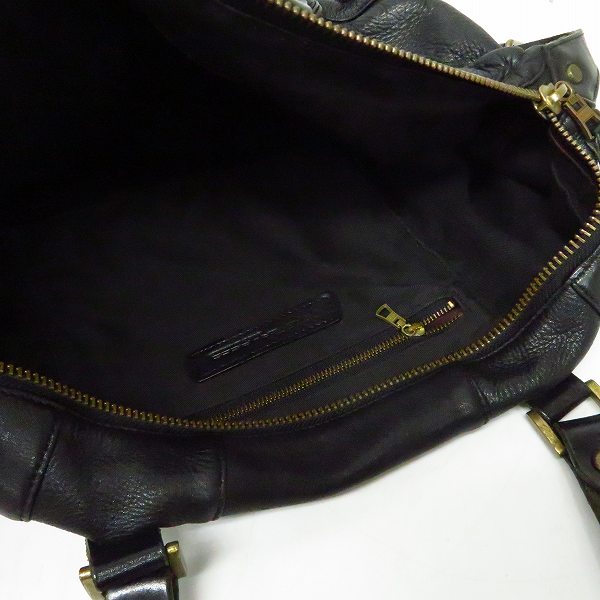 実際に弊社で買取させて頂いたMASTER-PIECE/マスターピース 2WAY レザー ミニボストンバッグ ハンドバッグ ショルダーバッグの画像 3枚目