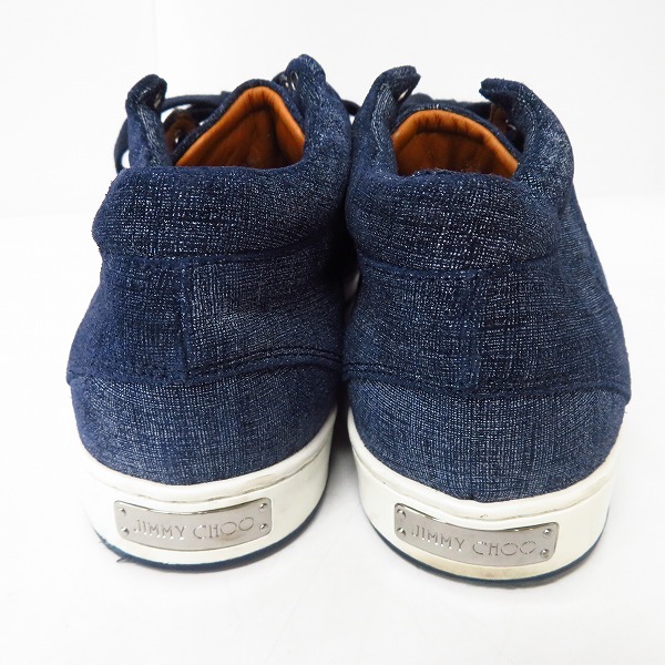 実際に弊社で買取させて頂いたJIMMY CHOO/ジミーチュウ MIAMI レディース デニム柄 スニーカー/36の画像 1枚目