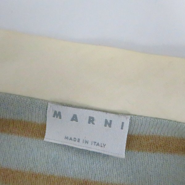 実際に弊社で買取させて頂いたMARNI/マルニ カシミヤ Vネックボーダーニット/40の画像 2枚目