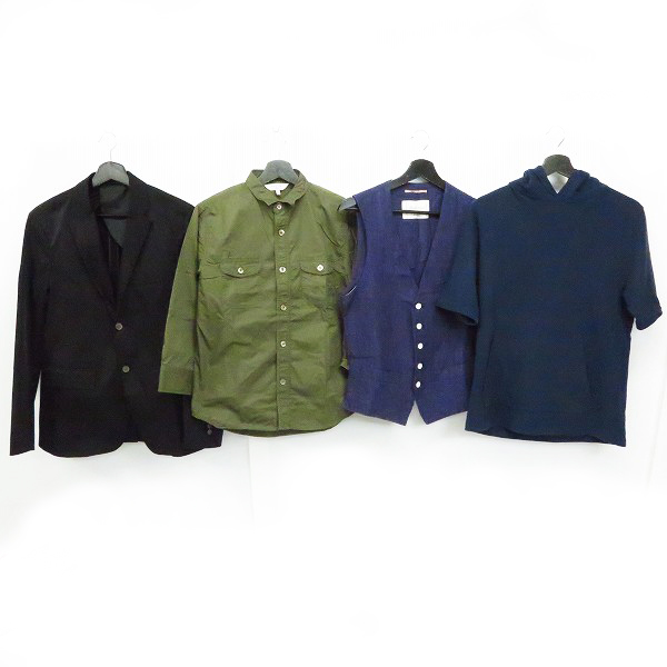 実際に弊社で買取させて頂いたEDIFICE/エディフィス ベスト/シャツ/テーラードジャケット/ショートダッフルコート 等 7点セットの画像 1枚目