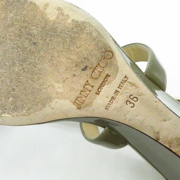 実際に弊社で買取させて頂いたJIMMY CHOO/ジミーチュウ エナメル ストラップサンダル/36の画像 5枚目
