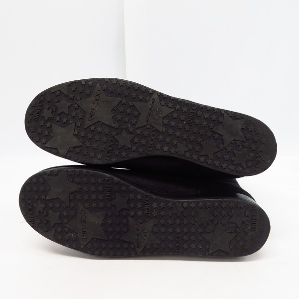 実際に弊社で買取させて頂いたJIMMY CHOO/ジミーチュウ ムートン ブーツ ブラック/36の画像 2枚目