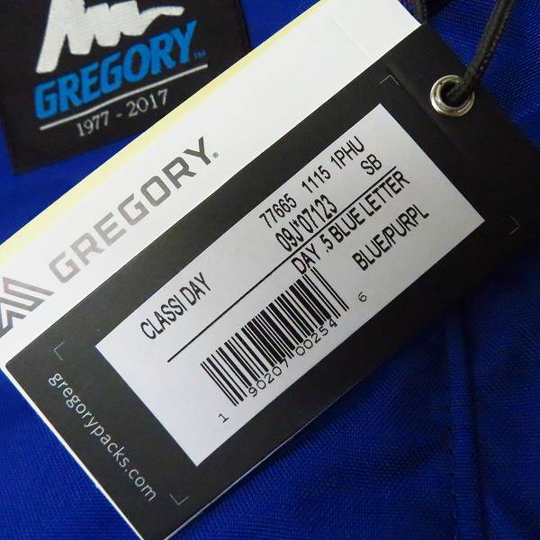 実際に弊社で買取させて頂いた【未使用】GREGORY/グレゴリー CLASSI DAY 40周年 リュック/バックパック 77665-1115/35Lの画像 5枚目