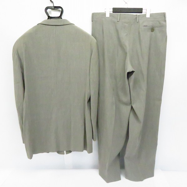 実際に弊社で買取させて頂いたGIORGIO ARMANI/ジョルジオアルマーニ 1Bテーラードジャケット/スラックスパンツ セットアップ グレー/52の画像 1枚目