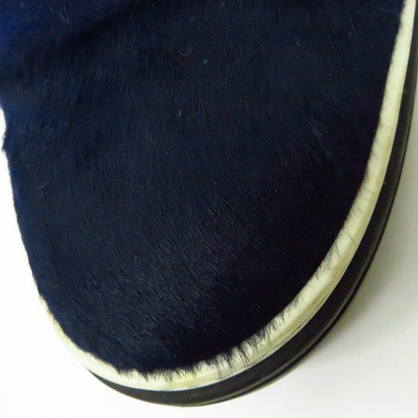 実際に弊社で買取させて頂いたJIMMY CHOO/ジミー チュウ ベロア×ハラコ切り替え ローカットスニーカーの画像 6枚目