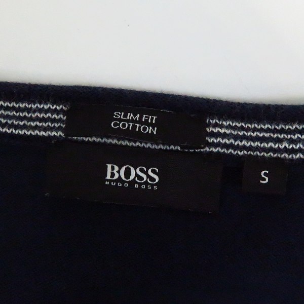 実際に弊社で買取させて頂いたHUGO BOSS/ヒューゴボス コットンカーディガン ネイビー/Sの画像 2枚目