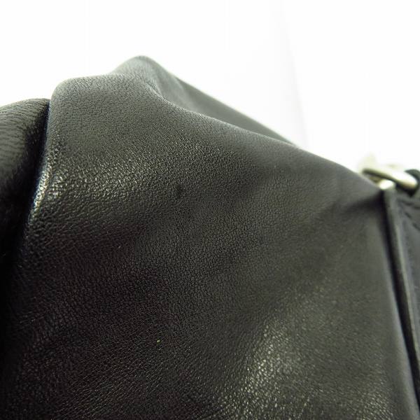 実際に弊社で買取させて頂いたISAMUKATAYAMA BACKLASH/イサムカタヤマバックラッシュ レザー  ショルダーバッグ ブラックの画像 7枚目