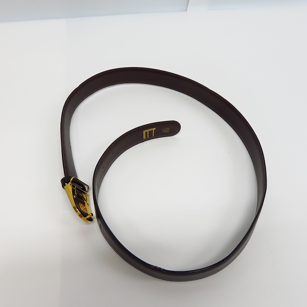 実際に弊社で買取させて頂いたdunhill/ダンヒル イタリア製 レザーベルト ブラック 40/100の画像 6枚目