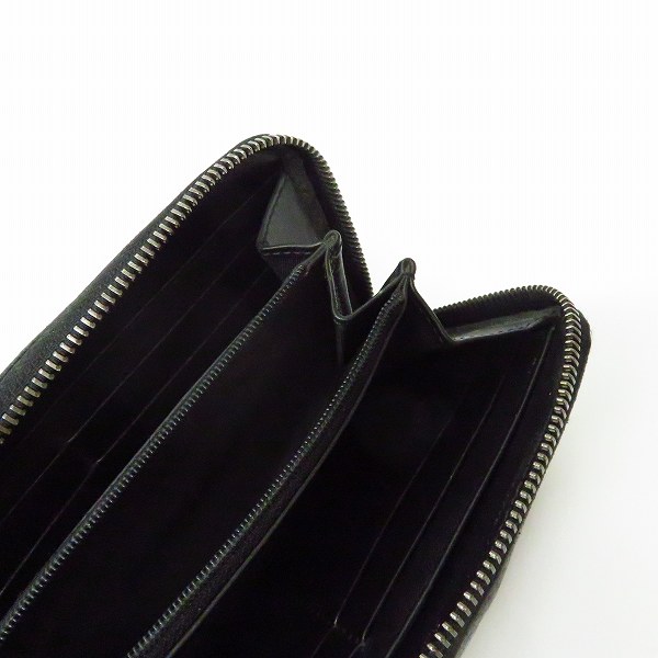 実際に弊社で買取させて頂いたJIMMY CHOO/ジミー チュウ FILIPA フィリッパ  スター スタッズ レザー ラウンドファスナー 長財布 ブラック/シルバーの画像 3枚目