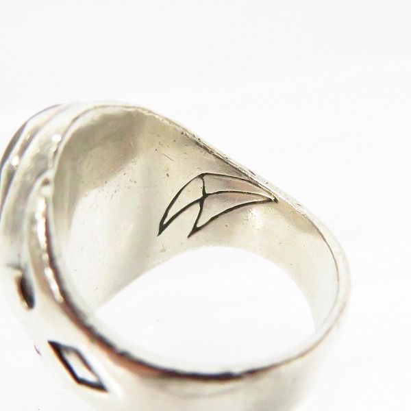 実際に弊社で買取させて頂いたCRAZY PIG/クレイジーピッグ CRYSTAL SKULL/クリスタル スカル リング 20号の画像 4枚目