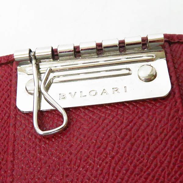 実際に弊社で買取させて頂いた【難有り】BVLGARI/ブルガリ レザー キーケース レッド/赤の画像 3枚目