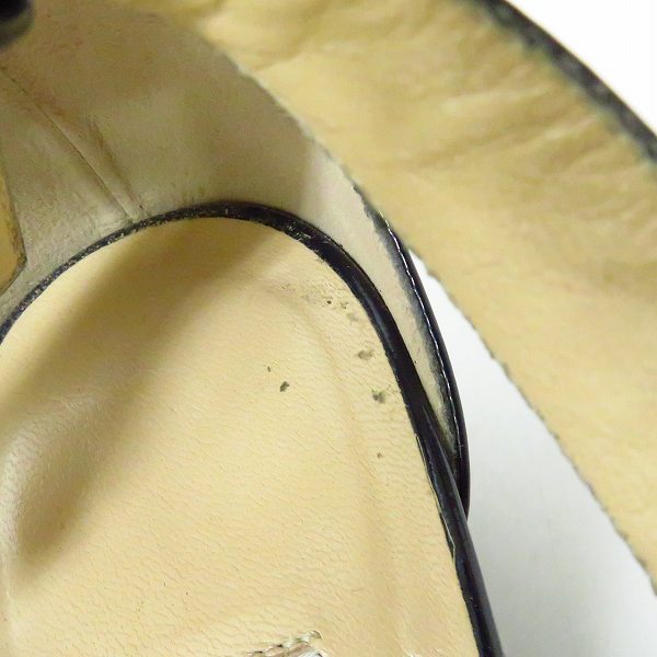 実際に弊社で買取させて頂いたJIMMY CHOO/ジミーチュウ ストラップサンダル ネイビー/36の画像 6枚目