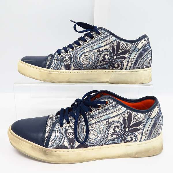 実際に弊社で買取させて頂いたETRO/エトロ ローカット ペイズリー柄 レザー スニーカー 42の画像 3枚目