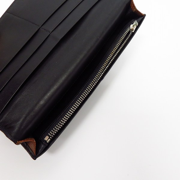 実際に弊社で買取させて頂いたLOEWE/ロエベ レザー 二つ折り ロングウォレット/長財布の画像 4枚目