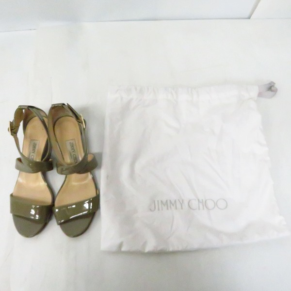 実際に弊社で買取させて頂いたJIMMY CHOO/ジミーチュウ エナメル ストラップサンダル/36の画像 8枚目