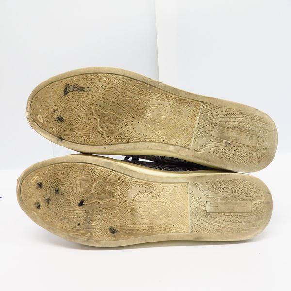 実際に弊社で買取させて頂いたETRO/エトロ ローカット ペイズリー柄 レザー スニーカー 42の画像 2枚目