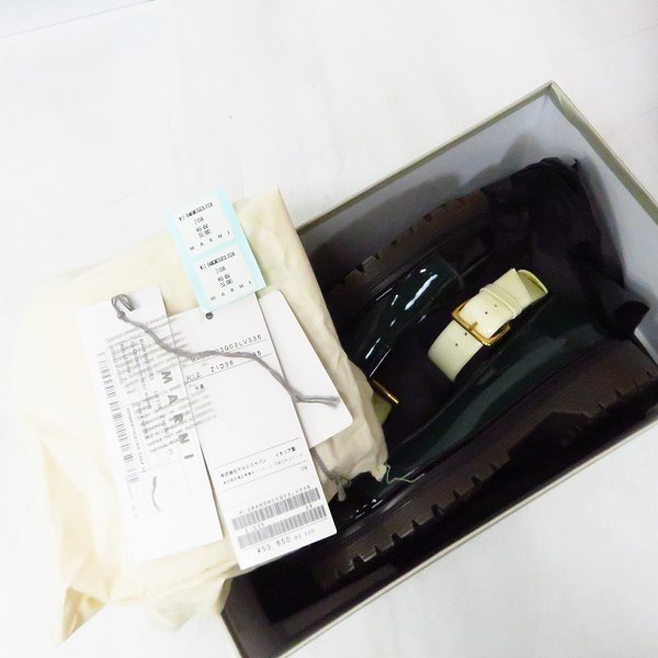 実際に弊社で買取させて頂いたMARNI/マルニ  カーフレザー ストラップ付エメルローファー/フラットシューズ 35の画像 6枚目