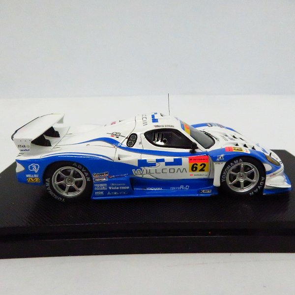 実際に弊社で買取させて頂いたEBBRO/エブロ 1/43スケール WILLCOM ADVAN VEMAC408R Super  GT07 No.62/ミニカーの画像 3枚目