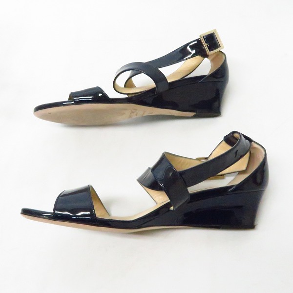 実際に弊社で買取させて頂いたJIMMY CHOO/ジミーチュウ ストラップサンダル ネイビー/36の画像 3枚目