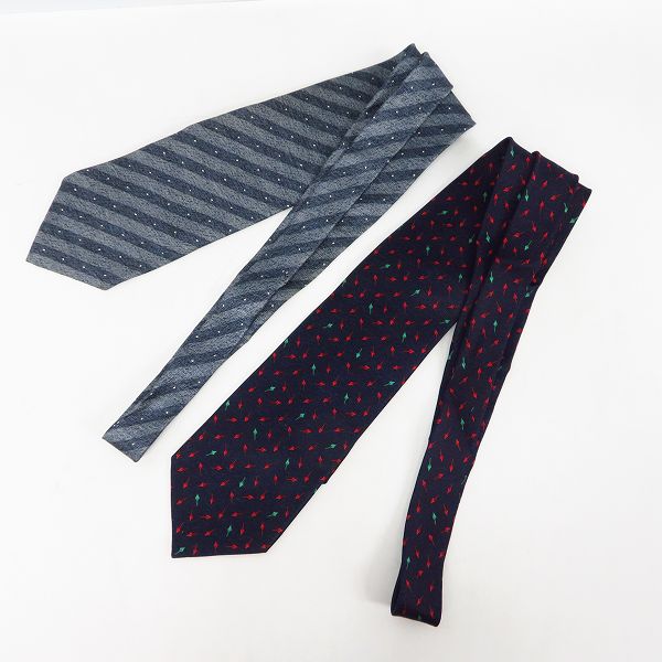 実際に弊社で買取させて頂いたBVLGARI/ブルガリ 総柄/ストライプ柄 シルクネクタイ 2点セットの画像 1枚目