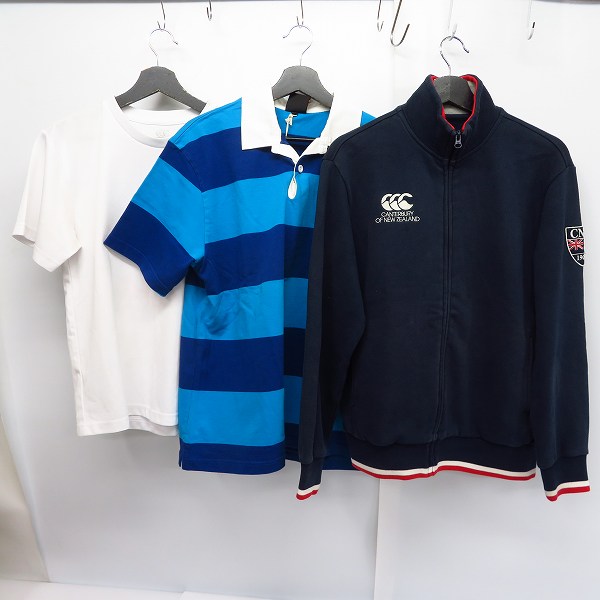 実際に弊社で買取させて頂いたCANTERBURY/カンタベリー Tシャツ/ラガーシャツ/ネルシャツ/ジャケット等 M/L 6点セットの画像 2枚目