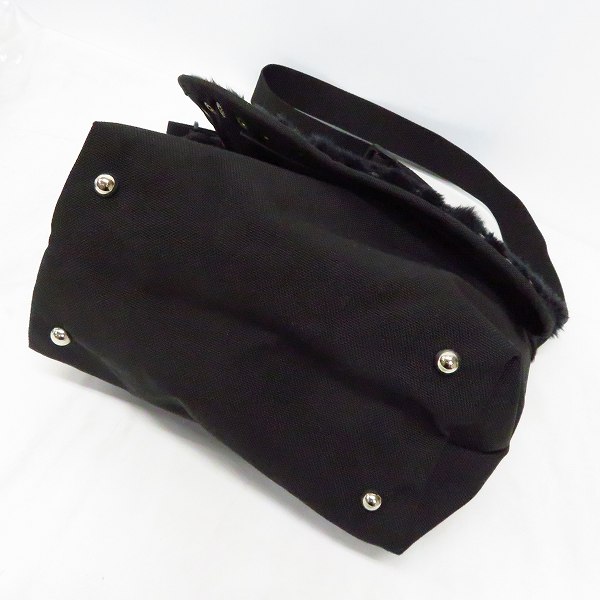 実際に弊社で買取させて頂いたManhattan Portage/マンハッタンポーテージ 黒ファー鋲打ち メッセンジャーバッグ の画像 2枚目