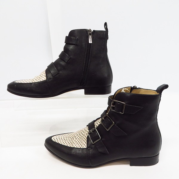 実際に弊社で買取させて頂いたJIMMY CHOO/ジミーチュウ レディース レザー ベルト ショートブーツ/シューズ 36の画像 3枚目