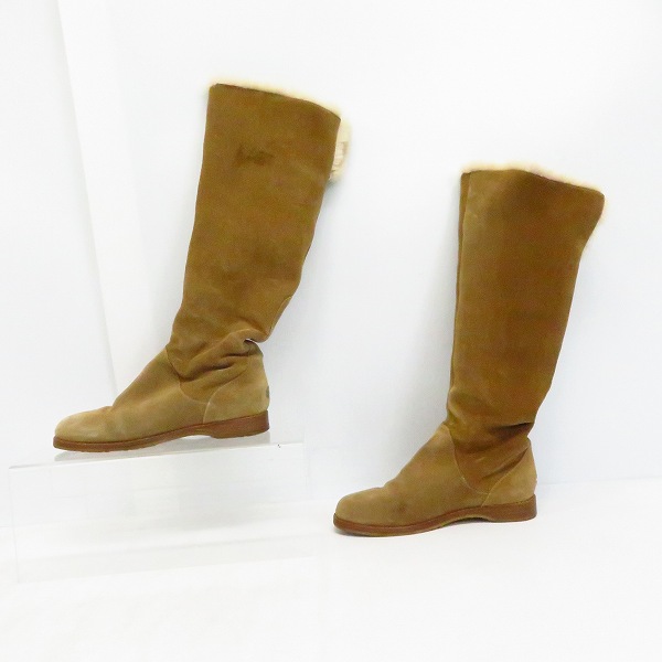 実際に弊社で買取させて頂いたJIMMY CHOO /ジミー チュウ 102YAZZ スエード ロングブーツ　キャメル/35の画像 3枚目
