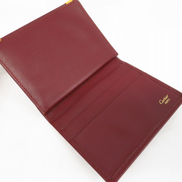 実際に弊社で買取させて頂いたCartier/カルティエ マストライン レザーカードケース/パスケースの画像 4枚目