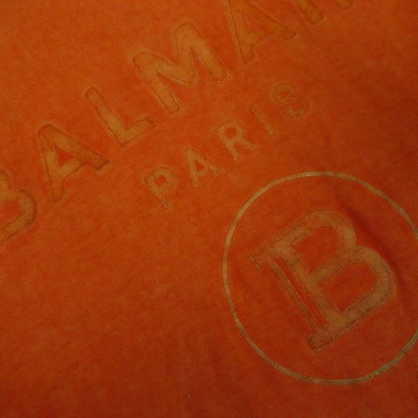 実際に弊社で買取させて頂いたBALMAIN/バルマン ダメージスウェットロゴシャツ/Lの画像 6枚目