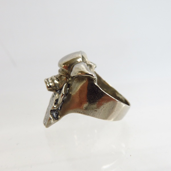 実際に弊社で買取させて頂いたHARLEY-DAVIDSON/ハーレーダビッドソン シルバー製 PIG バイカーリング/22-22.5号の画像 3枚目