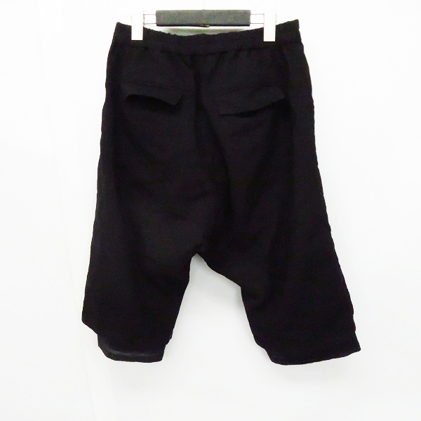 実際に弊社で買取させて頂いたDIET BUTCHER SLIM SKIN/ダイエットブッチャースリムスキン ウール混 サルエルショーツ ブラックの画像 1枚目