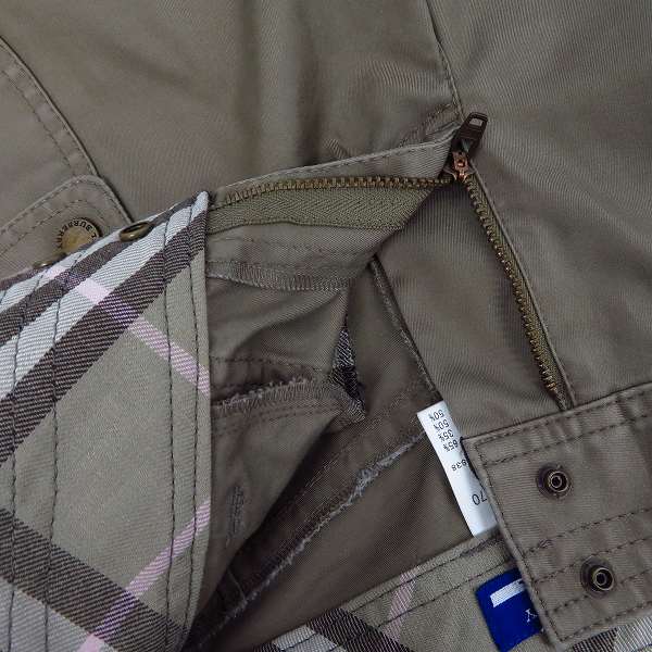 実際に弊社で買取させて頂いた【未使用】BURBERRY BLUE LABEL/バーバリーブルーレーベル カーゴ ハーフパンツ 36の画像 4枚目