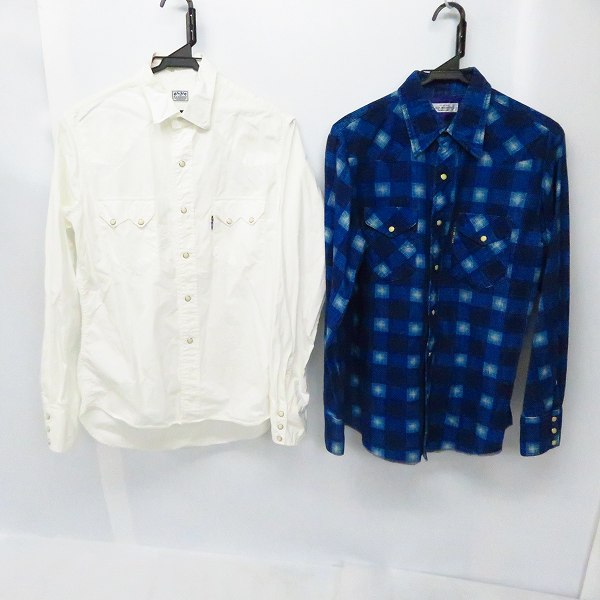 実際に弊社で買取させて頂いたBLUE BLUE/ブルーブルー HR MARKET/ハリウッドランチマーケット ウエスタンシャツ/2/1/2点セット